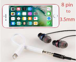 Jack Chuyển Đổi Cổng Audio Từ 8 Pin Sang 3.5mm Cho Iphone 7