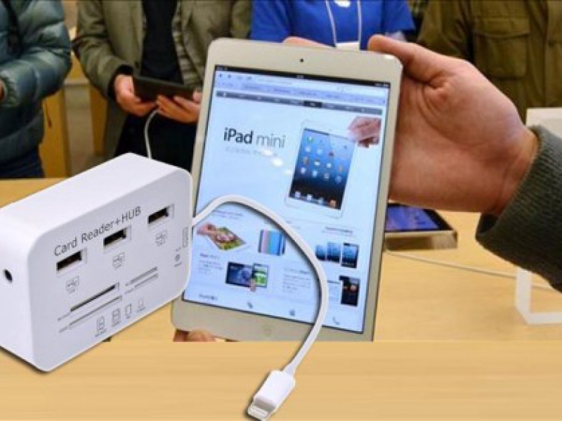 Đầu Đọc Thẻ Và Cổng USB Lightning Kit Adapter Hub for iPad, iphone