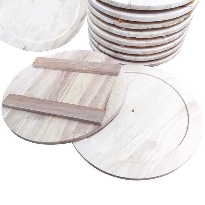 Đế lót gỗ tròn cho nồi, chảo, vật dụng nhà bếp