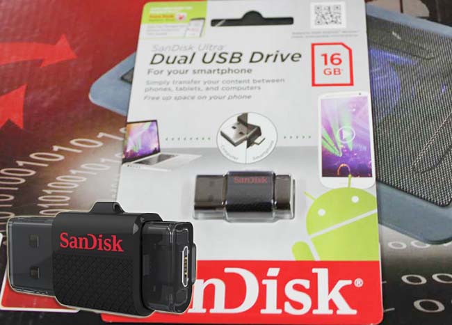 USB 16Gb Flash Drive Ultra Dual USB Drive 2 Đầu Cắm Micro-USB Cho Smartphone, Tablet, Máy Tính